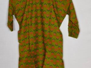 Floral cotton Kurti olive green