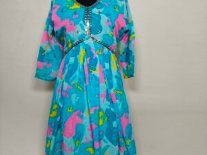 Sky blue flare kurti