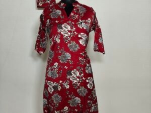 Bric red floral designed co-ord set