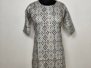 Grey and black printed kurti