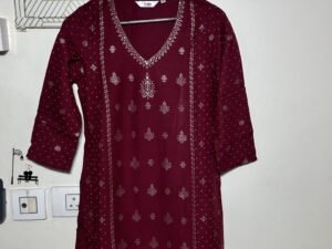 Maroon digital printed kurthi