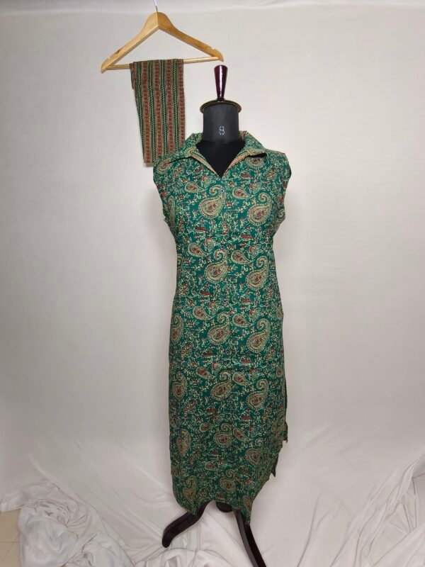 Dark green mango designed coord set