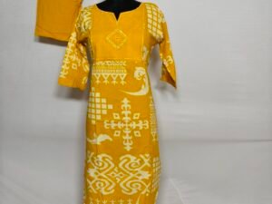 Golden coloured with embroderied yoke coord set