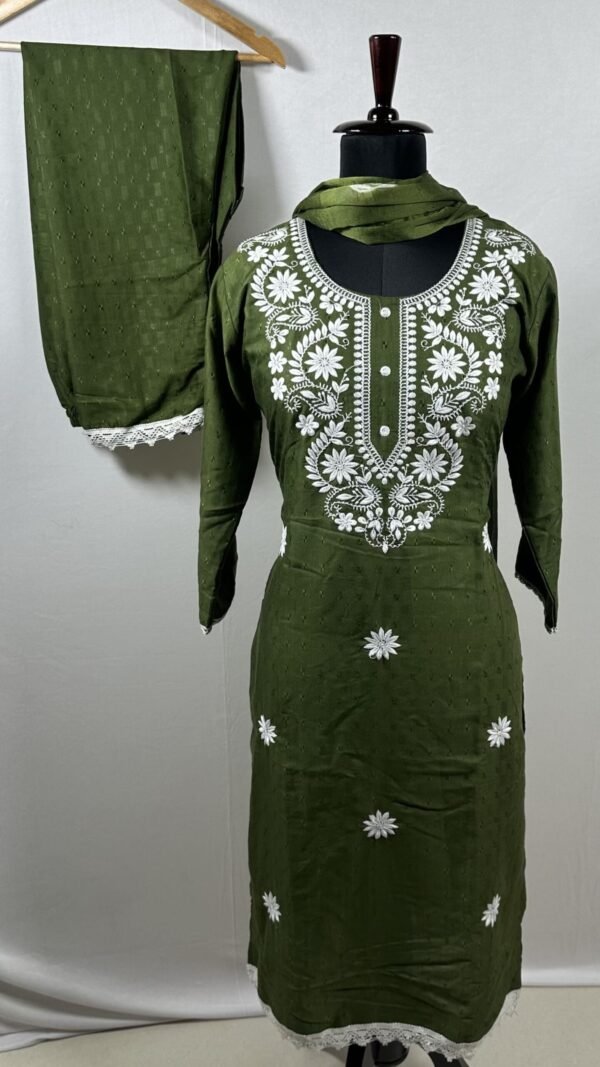 Lucknowi Embroidered chikankari salwar suit