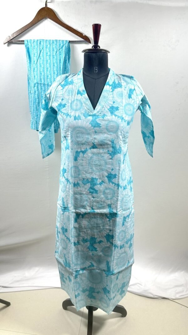 Sky blue floral coord set