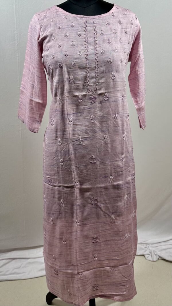 Light weight soft cotton kurthi with floral small sequin work