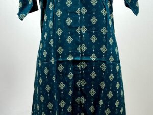 Dark teal long kurthi