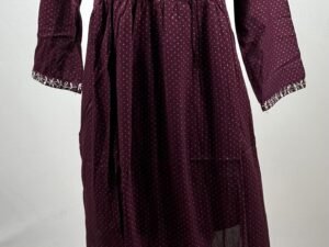 Golden embroided yoke side slit anarkali kurthi