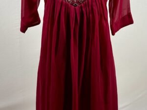Gerogette flare kurthi Maroon