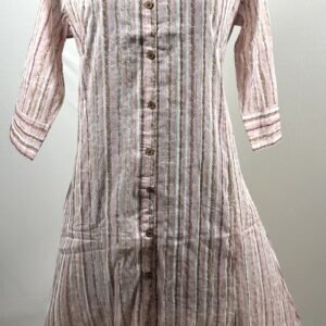 Rose stripped cotton kurthi