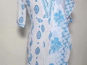 Whited and blue designed three piece set