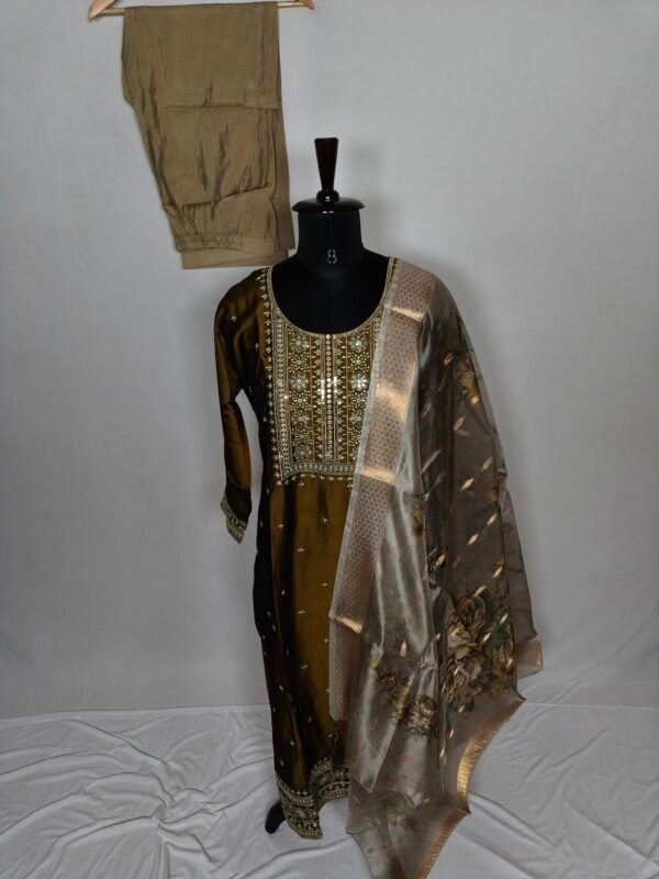 Mustard yellow traditional churidar