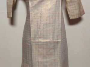 Kasavu Based Kurti with golden checked